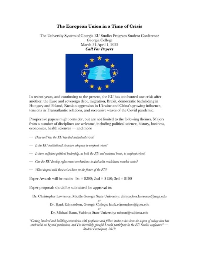 EU student conference flyer.